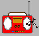 Dibujo Radio cassette 2 pintado por johann