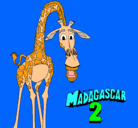 Dibujo Madagascar 2 Melman pintado por NACHO