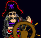 Dibujo Capitán pirata pintado por chris