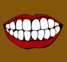 Dibujo Boca y dientes pintado por FABILLU