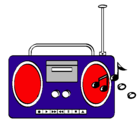 Dibujo Radio cassette 2 pintado por TOBIAS