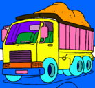 Dibujo Camión de carga pintado por DAVID