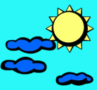 Dibujo Sol y nubes 2 pintado por ariana
