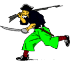 Dibujo Pirata con espadas pintado por joaquin
