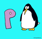 Dibujo Pingüino pintado por piolin