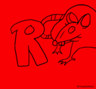 Dibujo Rata pintado por jorge