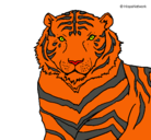 Dibujo Tigre pintado por Pablito