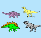 Dibujo Dinosaurios de tierra pintado por jared