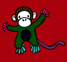 Dibujo Mono pintado por payasitoloco