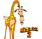 Dibujo Madagascar 2 Melman pintado por david