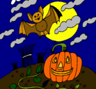 Dibujo Paisaje de Halloween pintado por Emiliana