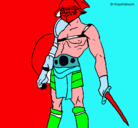 Dibujo Gladiador pintado por kevin