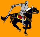 Dibujo Caballero a caballo IV pintado por fenix