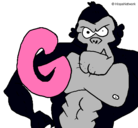 Dibujo Gorila pintado por jorgepitrufque