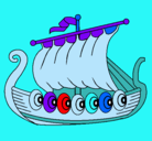 Dibujo Barco vikingo pintado por lalo
