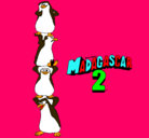 Dibujo Madagascar 2 Pingüinos pintado por carly