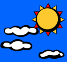 Dibujo Sol y nubes 2 pintado por Beto