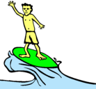 Dibujo Surfista pintado por alex