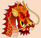 Dibujo Cabeza de dragón pintado por cynthia