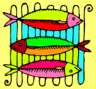 Dibujo Pescado a la brasa pintado por yiyi