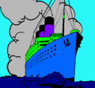 Dibujo Barco de vapor pintado por luisangel