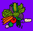 Dibujo verduras pintado por isai