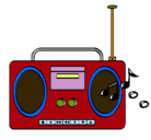 Dibujo Radio cassette 2 pintado por alex