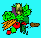 Dibujo verduras pintado por PAULETTE