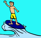 Dibujo Surfista pintado por leslie