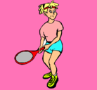 Dibujo Chica tenista pintado por genesis