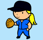 Dibujo Jugadora de béisbol pintado por FabianaMarquez