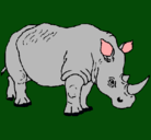 Dibujo Rinoceronte pintado por cruzazul