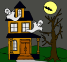 Dibujo Casa fantansma pintado por Adrin