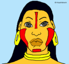 Dibujo Mujer maya pintado por hanny