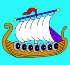 Dibujo Barco vikingo pintado por BarcoVikingo