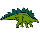 Dibujo Stegosaurus pintado por pansi