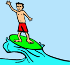 Dibujo Surfista pintado por Adrin