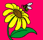 Dibujo Margarita con abeja pintado por xochitllim