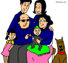 Dibujo Familia pintado por gordo