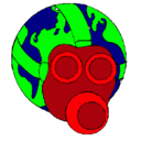 Dibujo Tierra con máscara de gas pintado por jessicanat