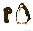 Dibujo Pingüino pintado por max