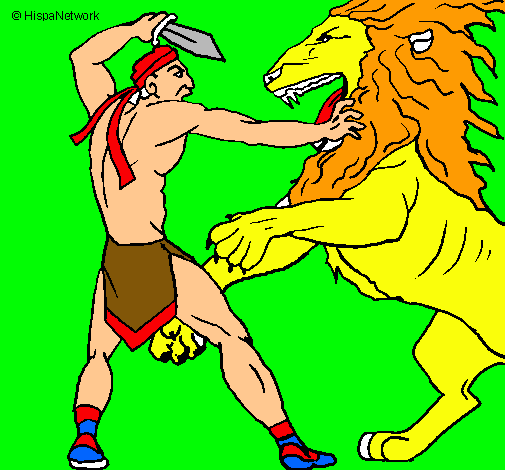 Gladiador contra león