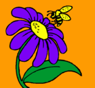 Dibujo Margarita con abeja pintado por yelitza