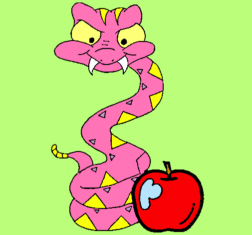 Serpiente y manzana