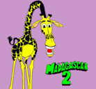 Dibujo Madagascar 2 Melman pintado por pepeveraz