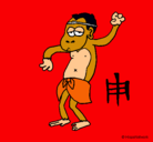 Dibujo Mono  pintado por doritos
