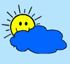 Dibujo Sol y nube pintado por jennifer