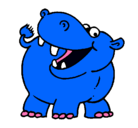 Dibujo Hipopótamo pintado por vixo