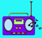 Dibujo Radio cassette 2 pintado por lizyalex