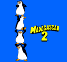 Dibujo Madagascar 2 Pingüinos pintado por abril